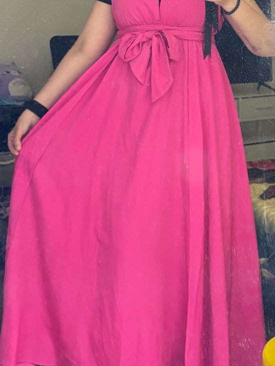 SHEIN Dresses & Skirts - SHEIN Bright Pink Maxi Dress with Front Bow